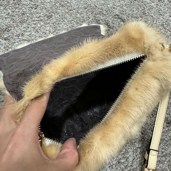 Luxury Real Mink Fur Handmade Fold Over Flap Bag/Shoulder Bag/Crossbody - Picture 16 of 16